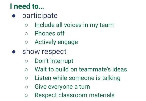 Boggseys's tweet image. More important with these co-created agreements is USING them and reflecting on them.   I love to add them to my @CPMmath lesson as a learning target alongside the math learning target. #moremath #CRT