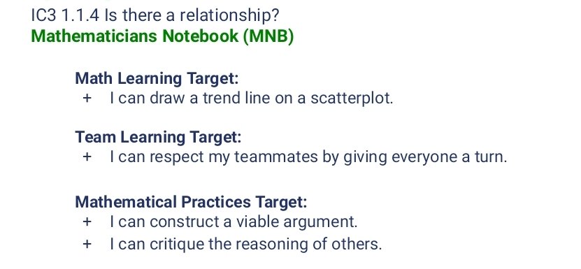 Boggseys's tweet image. More important with these co-created agreements is USING them and reflecting on them.   I love to add them to my @CPMmath lesson as a learning target alongside the math learning target. #moremath #CRT