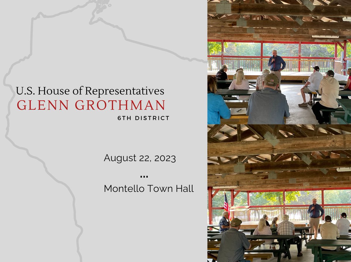 RepGrothman's tweet photo. Thank you to everyone who attended my town hall meetings this week in #Markesan, #Montello, #Utica, and #Campbellsport.
I always appreciate the opportunity to provide an update on my work in Washington, take your questions, and discuss issues impacting #WI06! https://t.co/zm2yP5yhuH