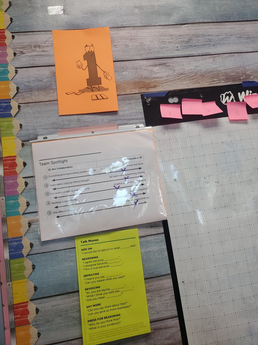Boggseys's tweet image. Game changer! I continue to love developing and using collaboration observation rubrics with @CPMmath Inspiring Connections teachers.  Thank you @pgliljedahl! Reflect and assess as a team at VNPS @Wipebook ❤️ #moremath
