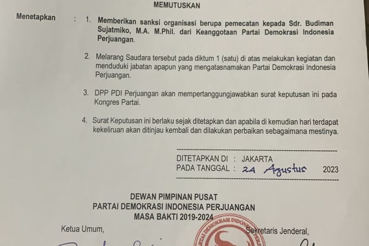 DIPECAT, Budiman Sudjatmiko GAGAL membawa bonus simpati pemilih Diksi "dipecat" selalu menghadirkan rasa simpati bagi yg mendengar Tapi tidak untuk Budiman Sudjatmiko.

Budiman mendadak Prabowo
Sebelum resmi dipecat PDIP, Budiman bersama PSI GAGAL MEMPRABOWOKAN Gibran; Gibran