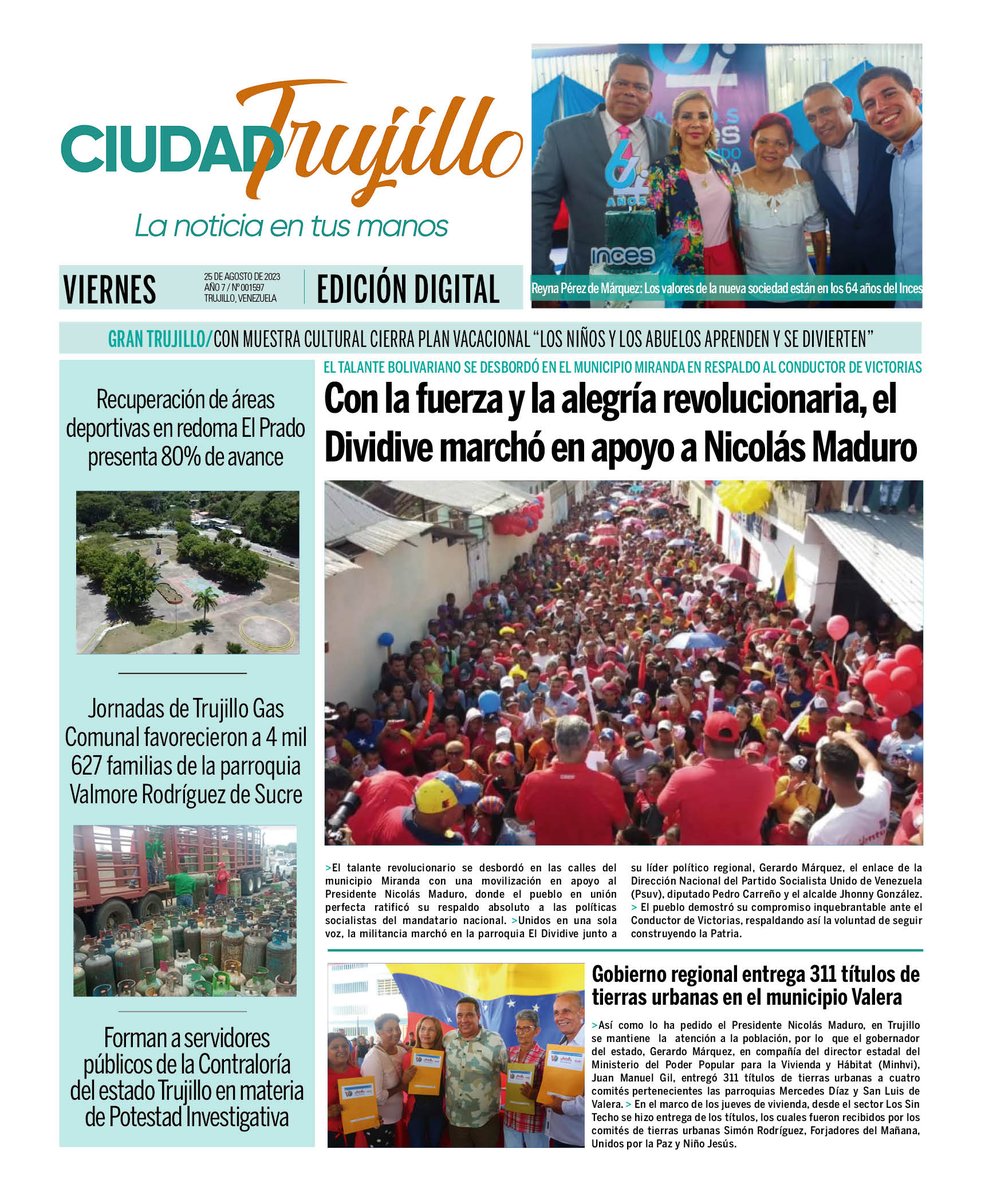 #FelizViernes   Esta es nuestra portada de hoy #25agosto  ¡La noticia en tus manos!