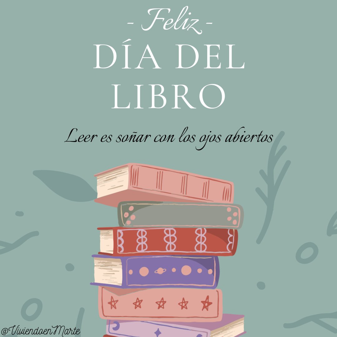 ViviendoMarte's tweet photo. FELIZ DÍA DEL LIBRO PARA TODOS LOS LECTORES DEL MUNDO!📖❣️
.
.
.
Sígueme para más: @ViviendoMarte 
.
.
.
#felizdiadellibro📚 #felizdiadellibro #lector #lectoresinfinitos #pequeñoslectores #libros #lectoresunidos #literaturajuvenil #literaturelover https://t.co/gpn6JsmhST