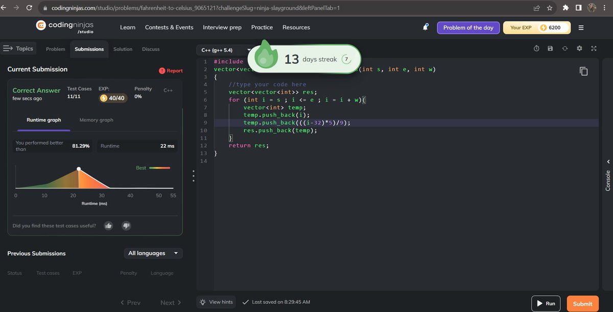 umangkumarumk's tweet photo. DAY 13 challenge Completed, #NinjaSlayground,  #CodingNinjasStudio .
@CodingNinjasOff

@drinkslaycoffee https://t.co/AxtuQTupfZ