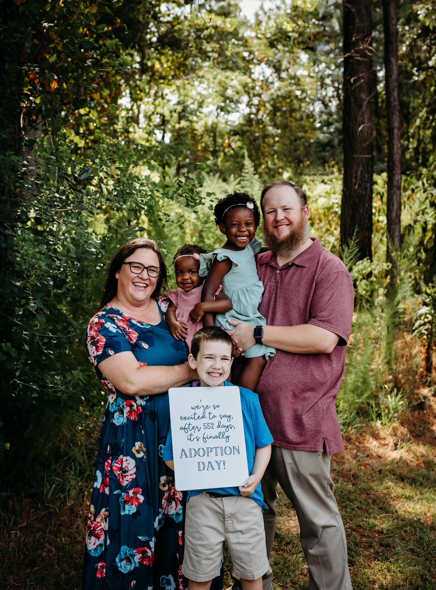 KristiLSimmons's tweet photo. These girls have been ours from the moment we laid eyes on them, but today, after 552 days in our home, we made it official #totallythompson #fostercare 
@corb_thompson https://t.co/Ua5k39xsSQ