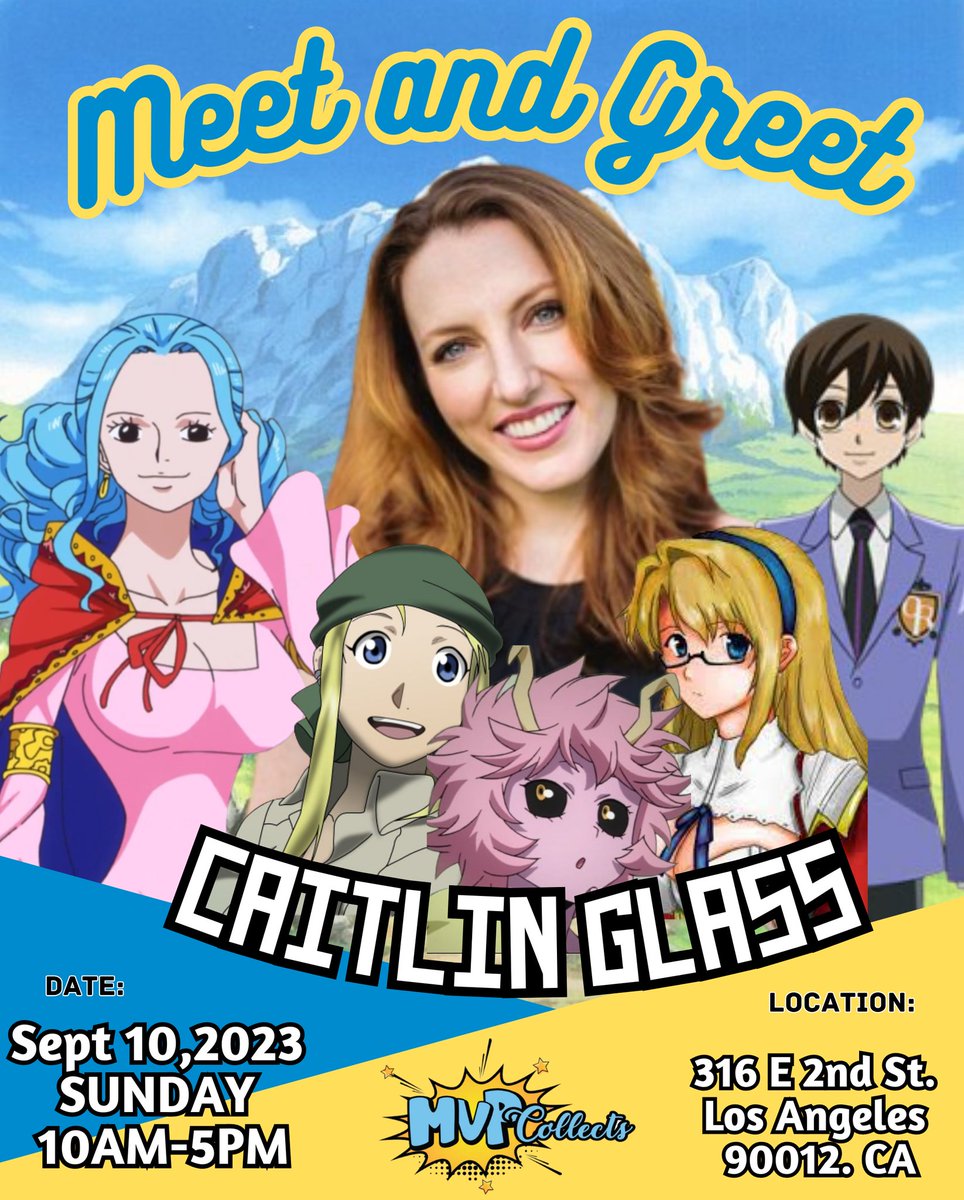 mvpcollect's tweet photo. Mvpcollects is happy to announce we will having @caitlinsvoice on Sept 10, 2023 Sunday 10am-5pm.
Get your tickets now!
⚠️https://t.co/lzRv0vT2Z1 ⚠️
📍316 East 2nd street Floor A
Los Angeles, CA 90012
#funkopop #funkonatics #FullmetalAlchemist #OnePiece #haruhi #MyHeroAcademia https://t.co/fqwSbJhISK