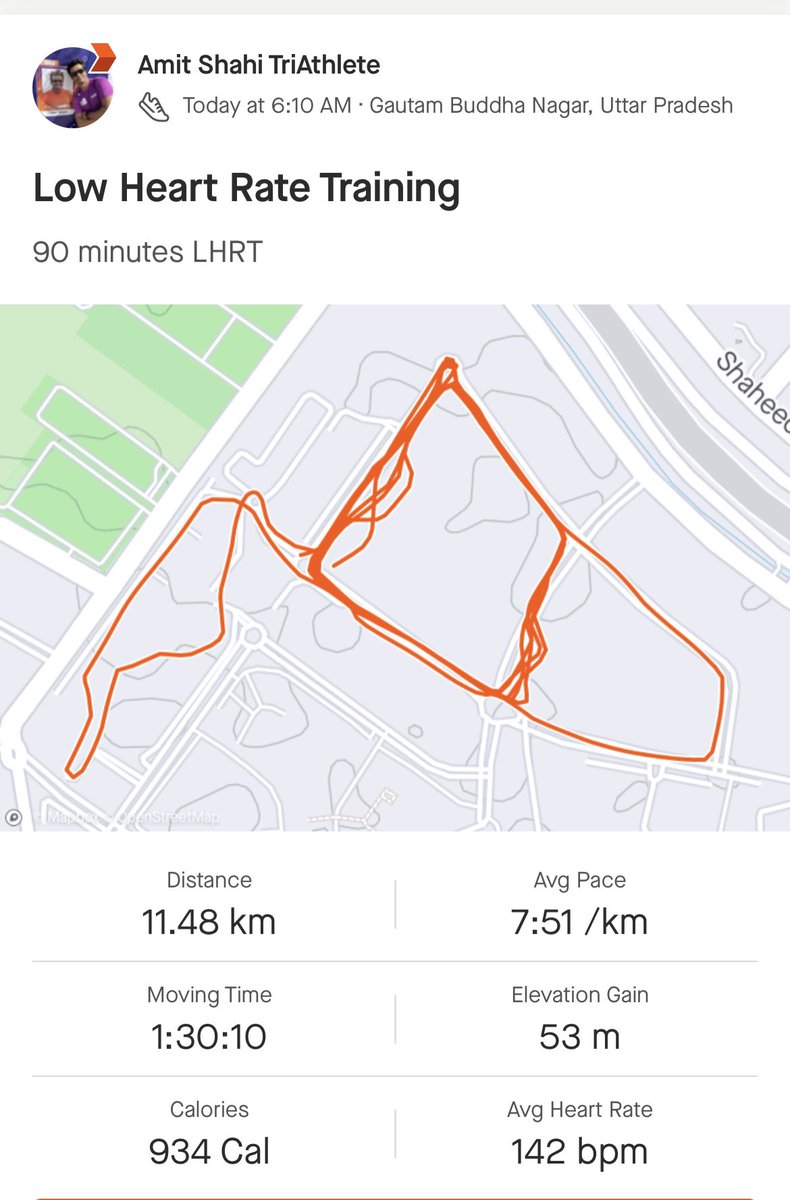 athleteshahi's tweet photo. Today I did 90 minutes #LHRT Low heart rate training offers several benefits, including improved cardiovascular efficiency, enhanced fat burning, reduced risk of injury, and better endurance. #HeartRateTraining #CardioHealth #Endurance #FitnessBenefits #trainingforsatara #run https://t.co/uKh66OGtVw