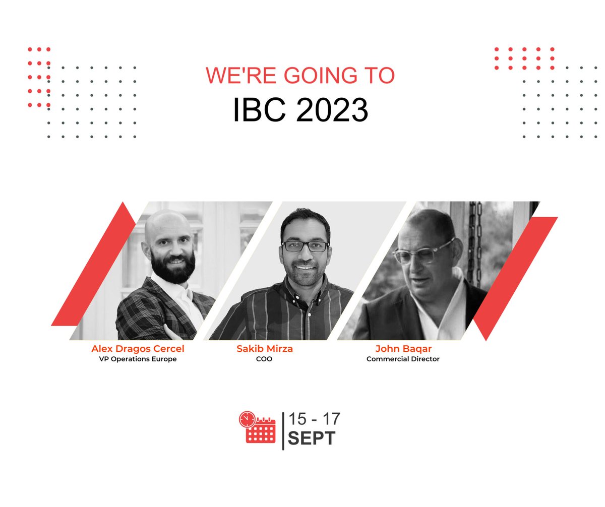 We are headed to #IBC2023 Conference in Amsterdam, September 15-17!

We are dedicated to connect and discuss tech challenges and opportunities in the Media &amp; Entertainment.

📅 To schedule a meeting with our team, simply book it here: calendly.com/meet-vodworks