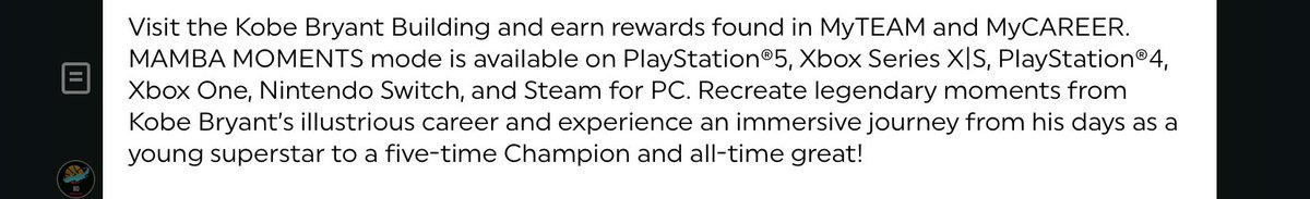 بيكون في مبنى خاص لـMAMBA MOMENTS 👀

أيضاً بيكون على جميع المنصات