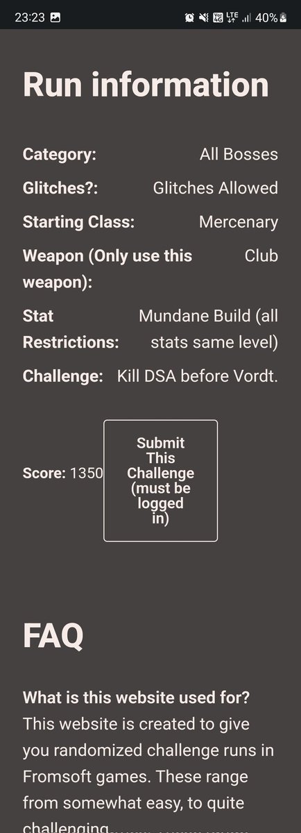 SlowEstus's tweet image. So a friend told me about his page and I think it's really cool, it's called Soulsborne challenges, you pick a game and certain restrictions like up to what boss you need to beat, what build or weapon to use, and other silly restrictions like 2 handed only. I'll definitely do s