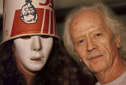 John Carpenter and Buckethead collaborating on the soundtrack to Carpenter's GHOSTS OF MARS, released on this day in 2001