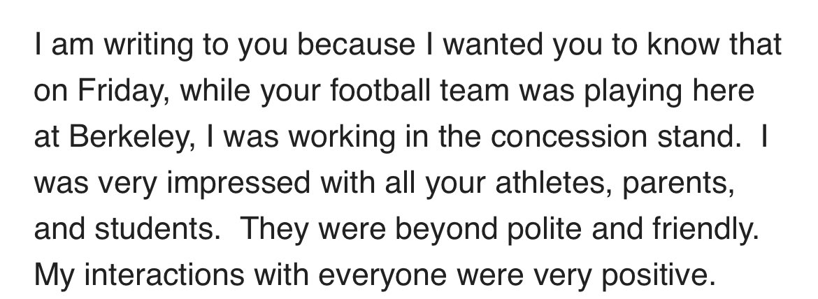 @BloomingdaleSHS athletes, students, and families getting a shout out from Berkeley Prep 👇. Proud of how we represent #BullNation THANK YOU! 🤘@Bdale_Football