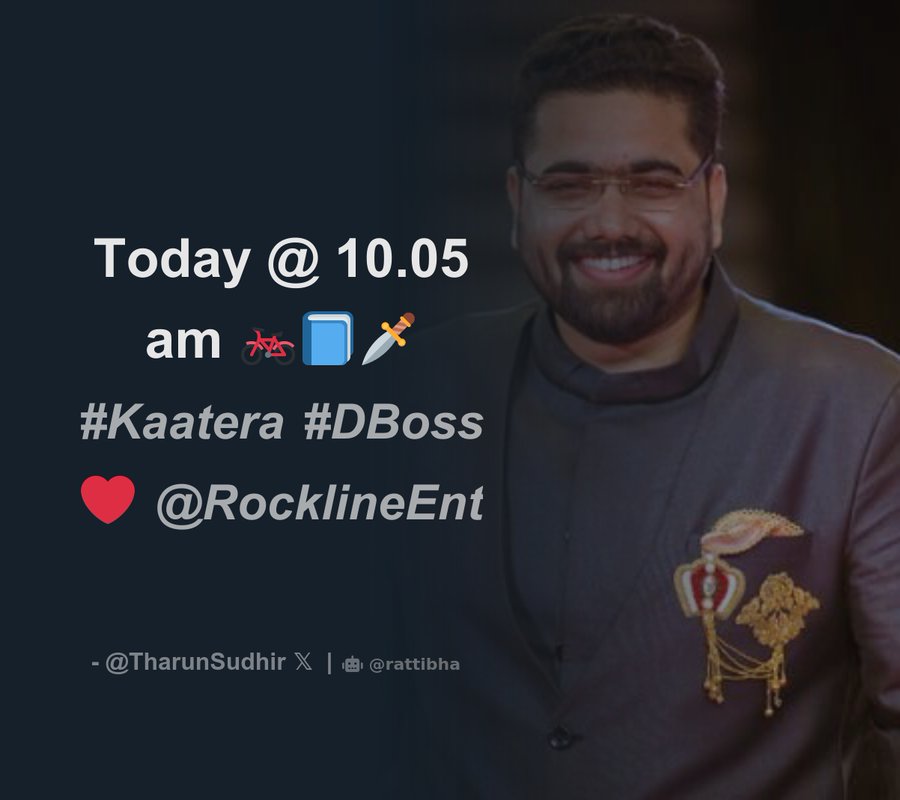 SwoodTrends's tweet photo. Today @ 10.05 am 🚲📘🗡

#Kaatera #DBoss @dasadarshan https://t.co/cl8bagNqnW
