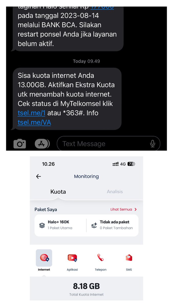 Kesedot kuota hampir 5GB dalam waktu kurang dari satu jam, padahal gak ngapa2in..

Piye iki <a href="/Telkomsel/">Telkomsel</a>