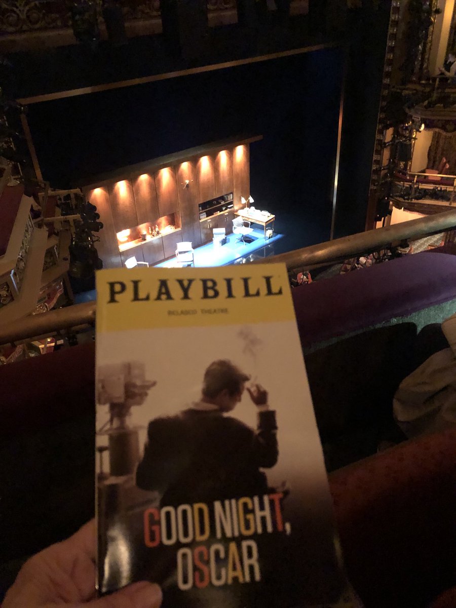A wonderful night on #Broadway Thanks so much to ⁦@SeanHayes⁩ and the cast of ⁦@GoodnightOscar⁩ for your fabulous performances. I am home, and still smiling. #sogood