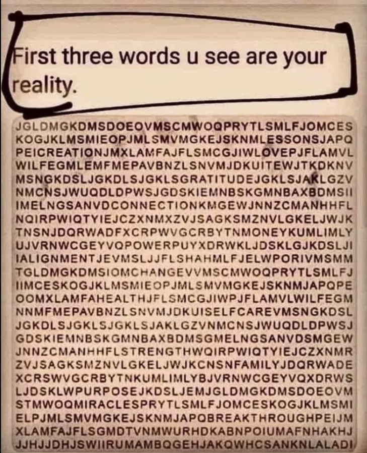 ThinkEarnBig's tweet photo. Reply First Three Words You See are Your Reality: https://t.co/0OUlW3i3F5