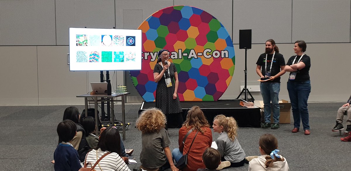 Chris Szeto (@chorizoszeto) on Twitter photo <a href="/_CarolHua/">Carol Hua</a> teaching our next generation of young scientists about crystallography and metallic organic frameworks! Tough questions from the crowd. 😅 #BraggYourPattern #IUCr2023 <a href="/_CarolHua/">Carol Hua</a> teaching our next generation of young scientists about crystallography and metallic organic frameworks! Tough questions from the crowd. 😅 #BraggYourPattern #IUCr2023