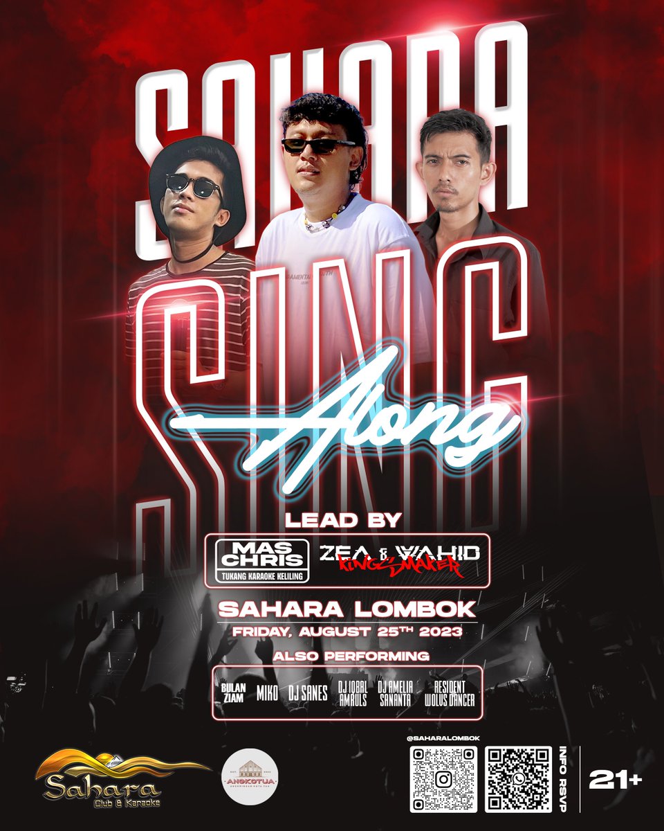 Malam ini juga duo MC lead karaoke di Sahara Senggigi.