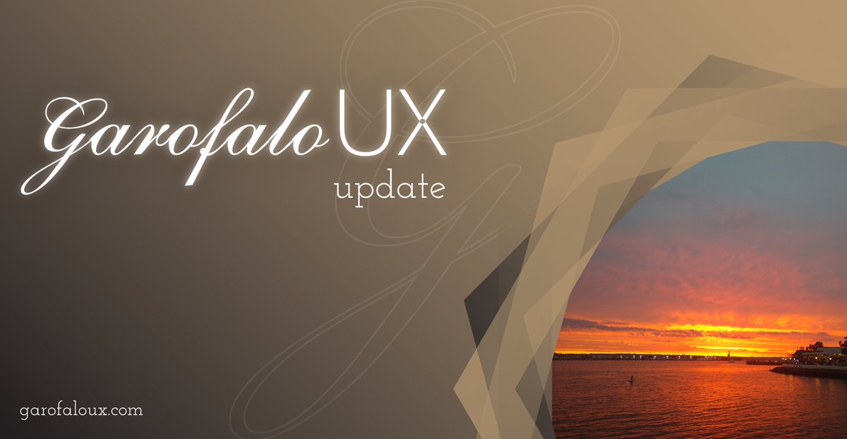 Garofalo UX Update (24-Aug-2023) signatureux.garofalostudios.com/garofalo-ux-up… #ux #uxworkshop #uxconsulting #uxagency #uxstrategy #uxsandiego #ucd #designthinking #uxtraining #uxclass #uxcourse #learnux