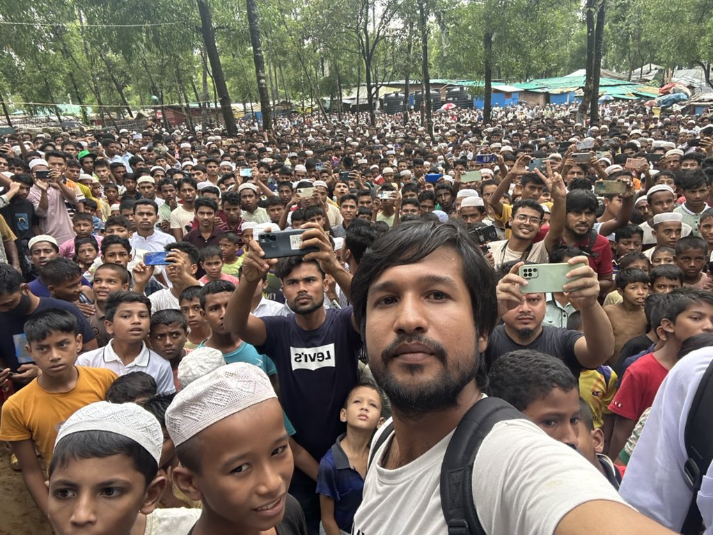 Abdulla_AH7's tweet photo. 6th years Aug 25th commemoration day is being held in the world largest refugee camp. “The pain is still alive”. https://t.co/Sn6vByzQiX