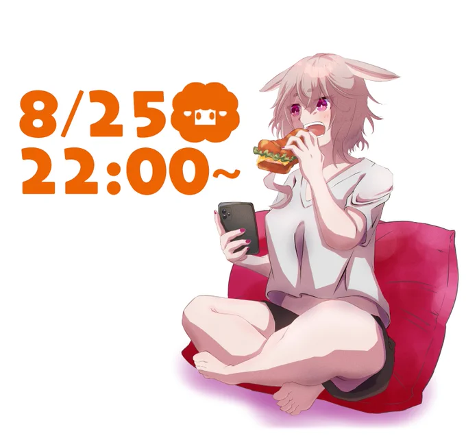 今日のめめめちゃんの配信は22:00から!#もこ田めめめ #めめアート #使えよもこ田 