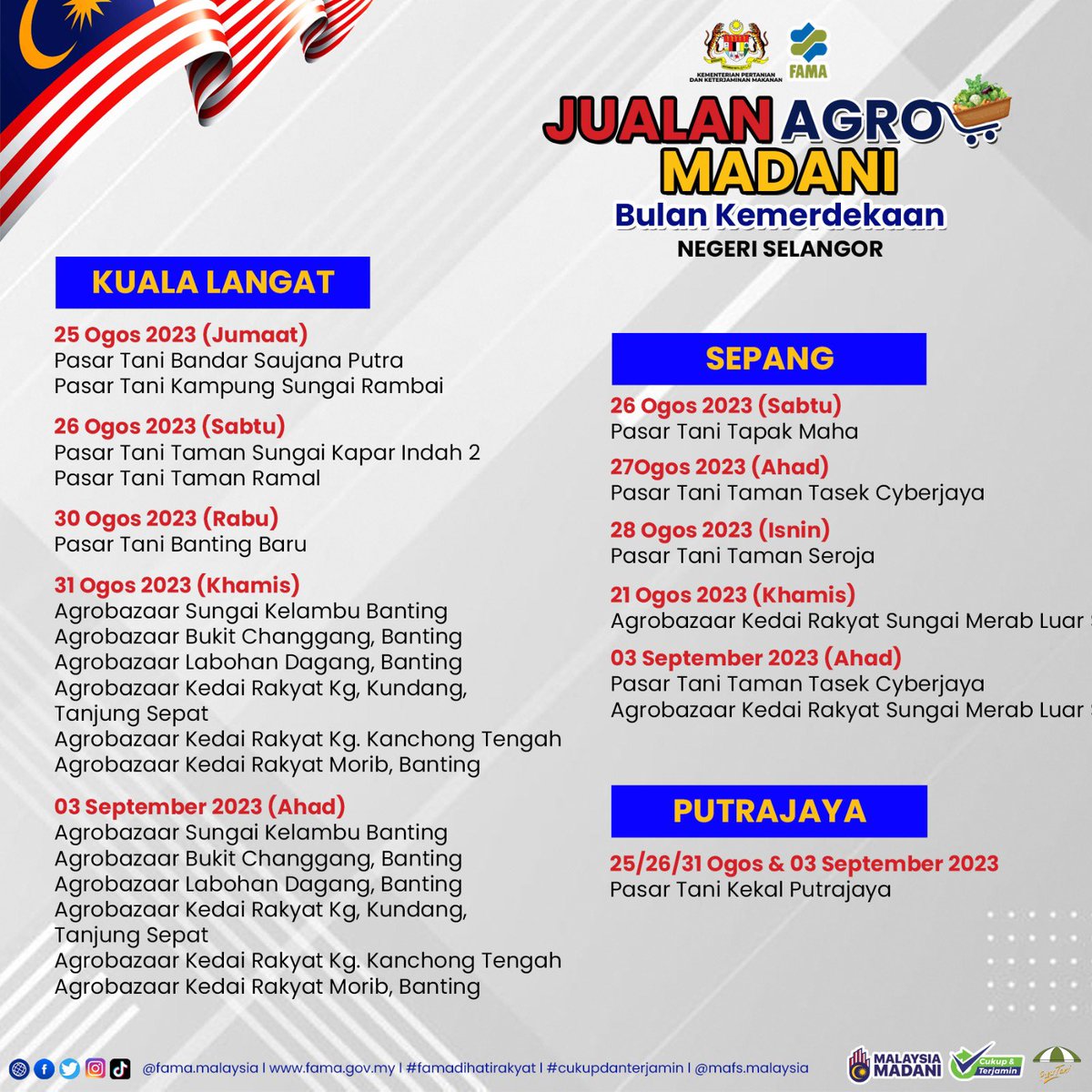 𝙒𝙊𝙒𝙒𝙒𝙒 𝙍𝙈6.60 𝙎𝘼𝙃𝘼𝙅𝘼 ❗️❗️❗️

Dimana ❓❓

JOM 𝙎𝙄𝙉𝙂𝙂𝘼𝙃 𝘿𝙄 𝙇𝙊𝙆𝘼𝙎𝙄 𝙅𝙐𝘼𝙇𝘼𝙉 𝘼𝙂𝙍𝙊 𝙈𝘼𝘿𝘼𝙉𝙄 BULAN KEMERDEKAAN 𝙔𝘼𝙉𝙂 𝙏𝙀𝙍𝙏𝙀𝙍𝘼‼️‼️