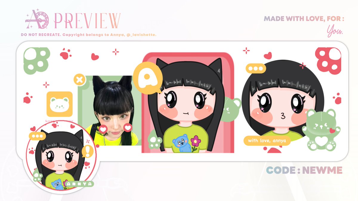 help rt? thank you! 💗

setelah sekian lama, akhirnya Annya mengeluarkan ANAK BARUUU. minta bantuan ospeknya dong, kalau dirasa ada kesamaan dengan BA lain boleh dm aja yah.. 🥺💞

pssst, jangan lupa cek alt!
#zonauang