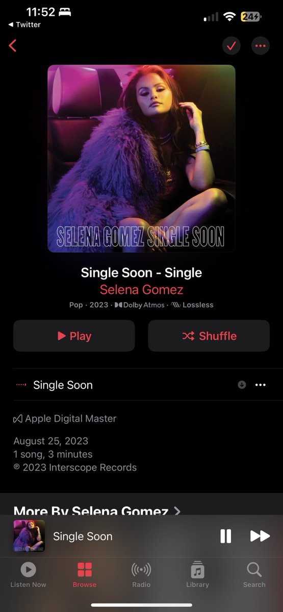 • SELENA GOMEZ SOLTEIRA
• SINGLE SOON TONIGHT 
• SINGLE SOON OUT TONIGHT 
• #SingleSoon 
• SINGLE SOON MUSIC VIDEO