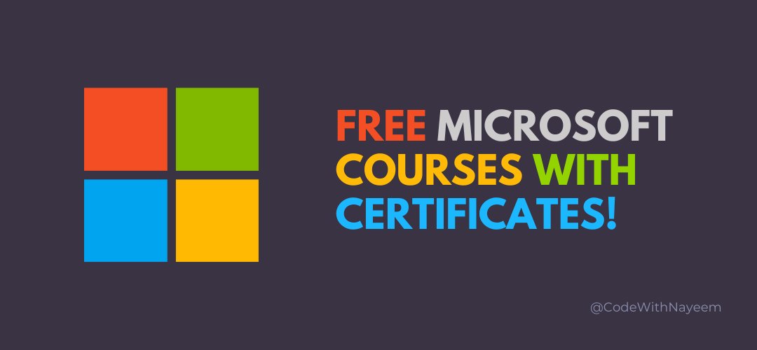 10 FREE Microsoft online courses with certification 