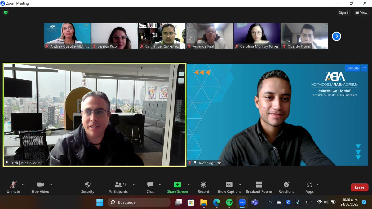 ABAROLIMex's tweet photo. Hoy se estrenó el primer curso “Rock your Profile (construyendo tu marca personal) by LinkedIn”, y con ello el componente de empleabilidad de ABA ROLI México. 

La primera colaboración entre dos instituciones de alcance nacional fue todo un éxito! 🎉 https://t.co/YGyPvegPIn