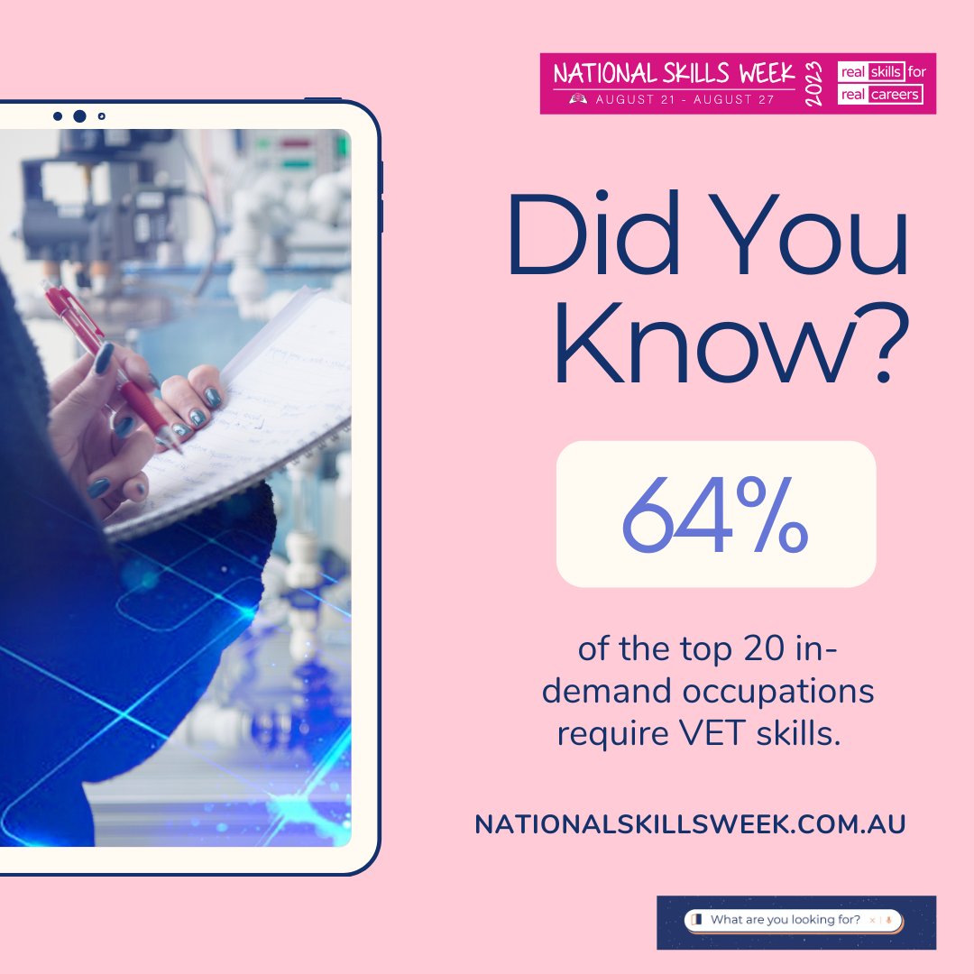 Talking about career progression ...

This year's theme for @SkillsOne is 'What are you looking for?'

Do you need to update your USI VET transcript to reflect your latest training? 📚

Head over to our website to find out more: ow.ly/ZFPP50PBL97.

#nationalskillsweek