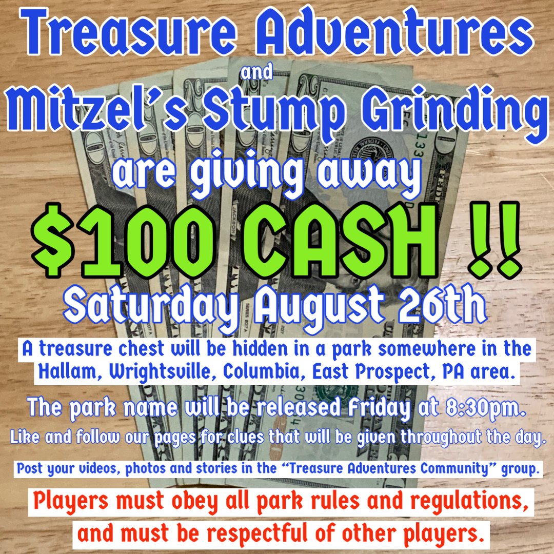 TreasureAdvent2's tweet photo. #treasurehunt #scavengerhunt #grandprize #winmoney #TreasureAdventures #giveaway https://t.co/UZyrnmNVtB