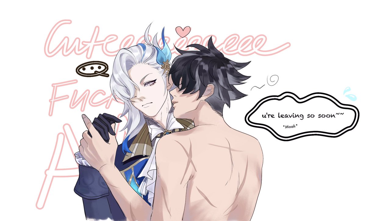 nixxd_5464's tweet photo. arghhhhhhhhhhhhhh, luv themmmmmmmmmmmmmmmmmmmmmmmmmm 
#Neuvillette #Wriothesley #Neuvithesley
P/s : i posted again cuz i forgot Wriothesley's scars https://t.co/e46HJJUi4C