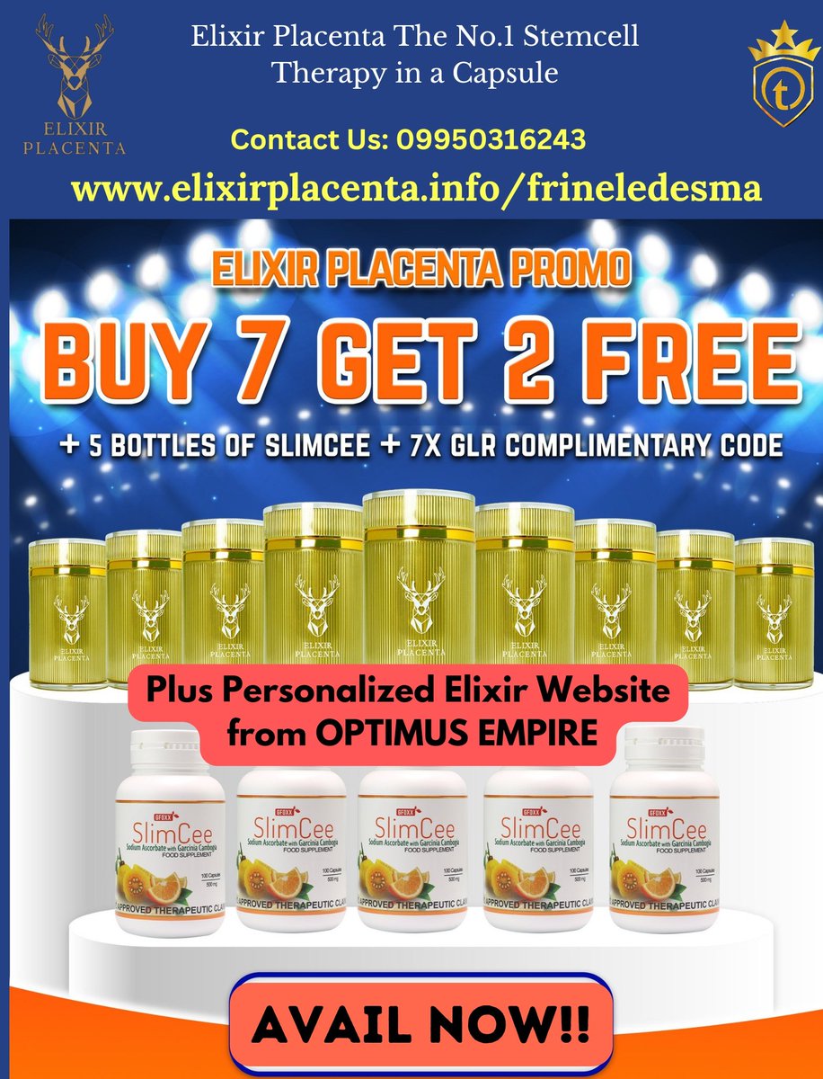 Elixir_Placenta's tweet image. Elixir Placenta Promo: 7+2 free‼️💐
 A personalized website from Optimus Empire - all yours if you avail the promo before August 31, 2023. Better hurry, it&apos;s your time to shine! 💫 #ElixirPlacenta #OptimusEmpire #FreeWebsite #LimitedTimeOffer