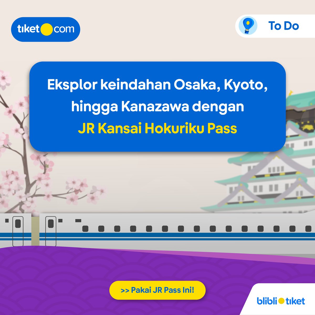 tiket's tweet photo. Yap, OSAKA!
Buat kamu yang mau liburan ke Jepang, datengin nih, Japan Travel Fair di Kota Kasablanka tanggal 25-27 Agustus 2023.
Di sini bisa beli JR Kansai Hokuriku Pass buat eskplor ke kota-kota di Jepang!π
#Bulatkantiketmu #JapanTravelFair2023 #JTF2023 #jntoid https://t.co/qWeT1MfWvm