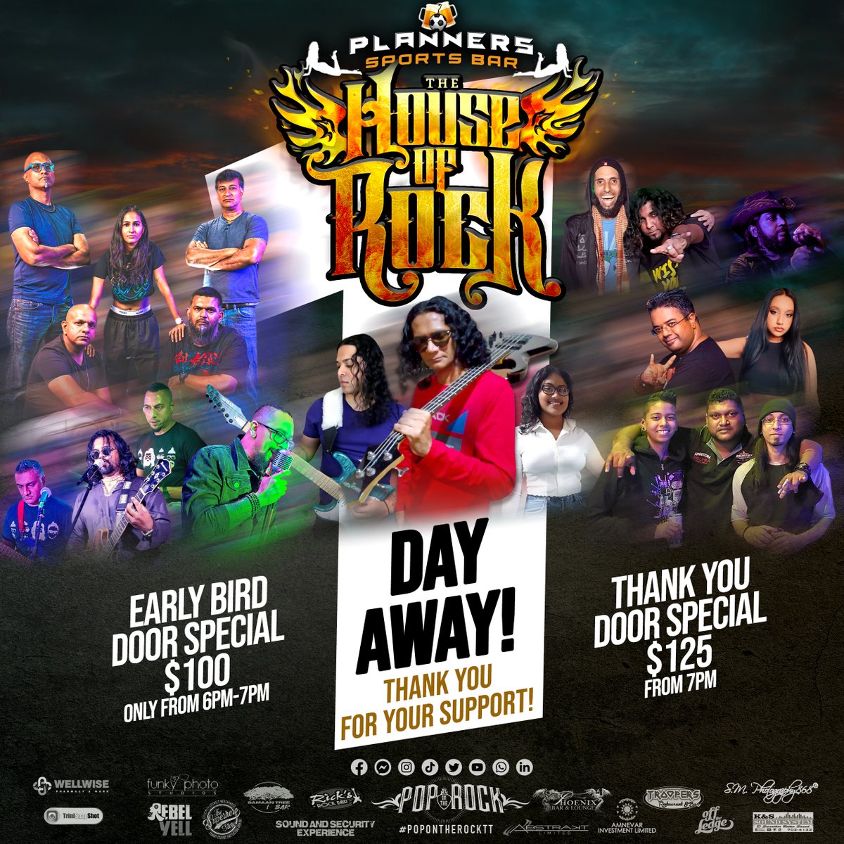 PopontheRocktt's tweet photo. It's Just a ONE day away and tickets at most outlets are completely gone, check bands or a few ppl who have posting, otherwise don't sweat it, as a SPECIAL to you the PATRONS we offer these at door SPECIALS!! with LOTS OF GIVEAWAYS!! See u Sat.26 @plannerssportsbar with 4  bands. https://t.co/WvMZ5g4Nni