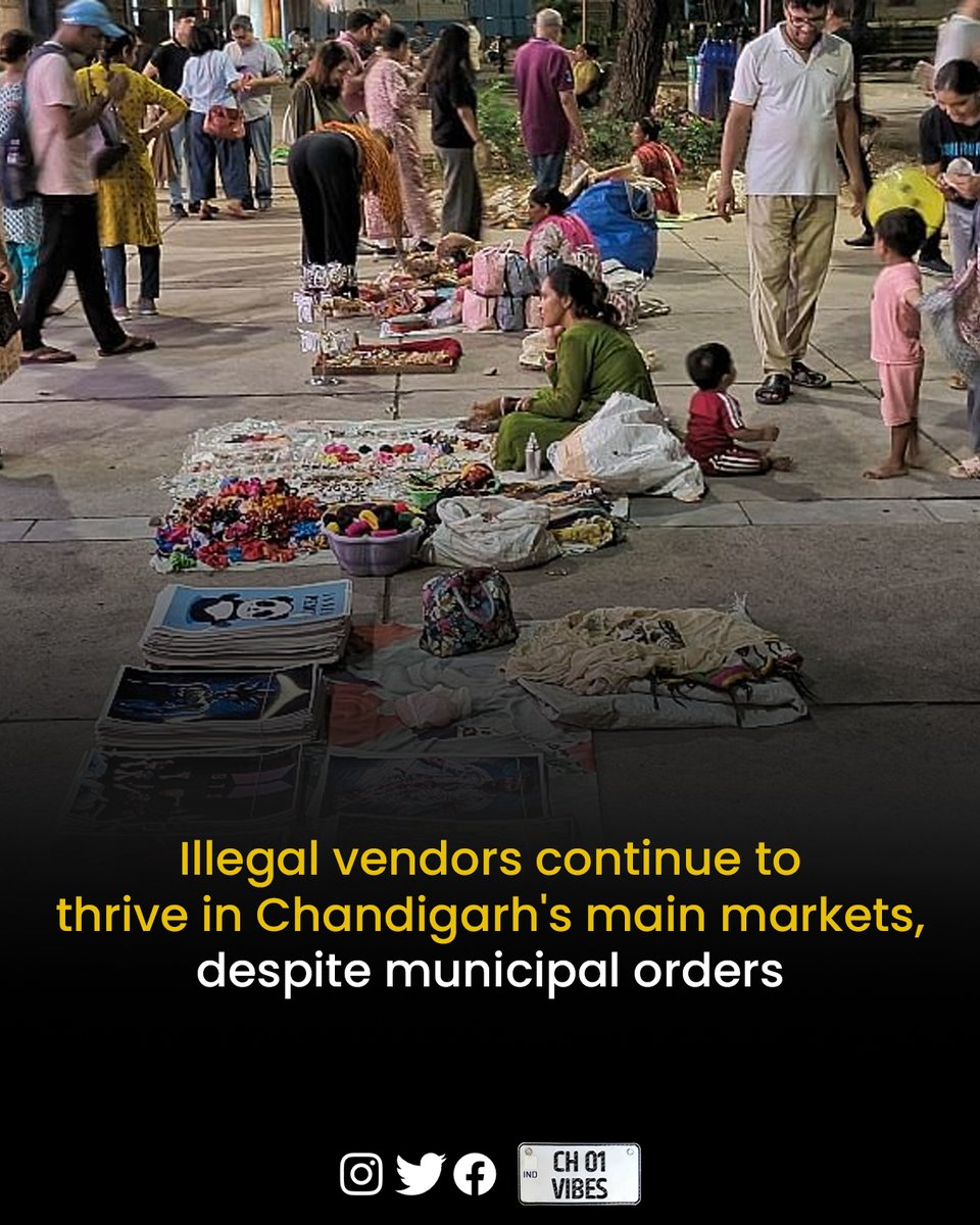 CH01Vibes's tweet image. "Chandigarh's battle with illegal vendors persists, despite discussions in the Municipal Corporation.  

#CityChallenges #VendingProblems #illegal #chandigarh #chandigarhnews"