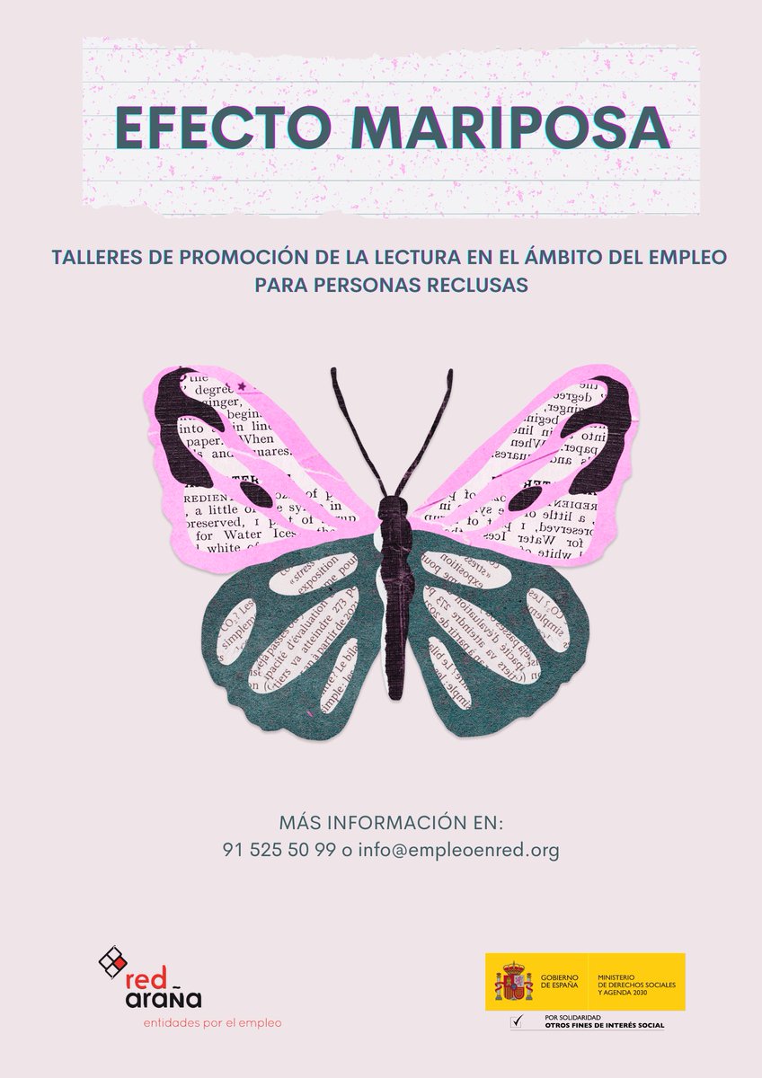 En Efecto Mariposa utilizamos la #lectura como #herramienta para la adquisición de #habilidades que ayuden a la #reinserción #sociolaboral de las #personasreclusas