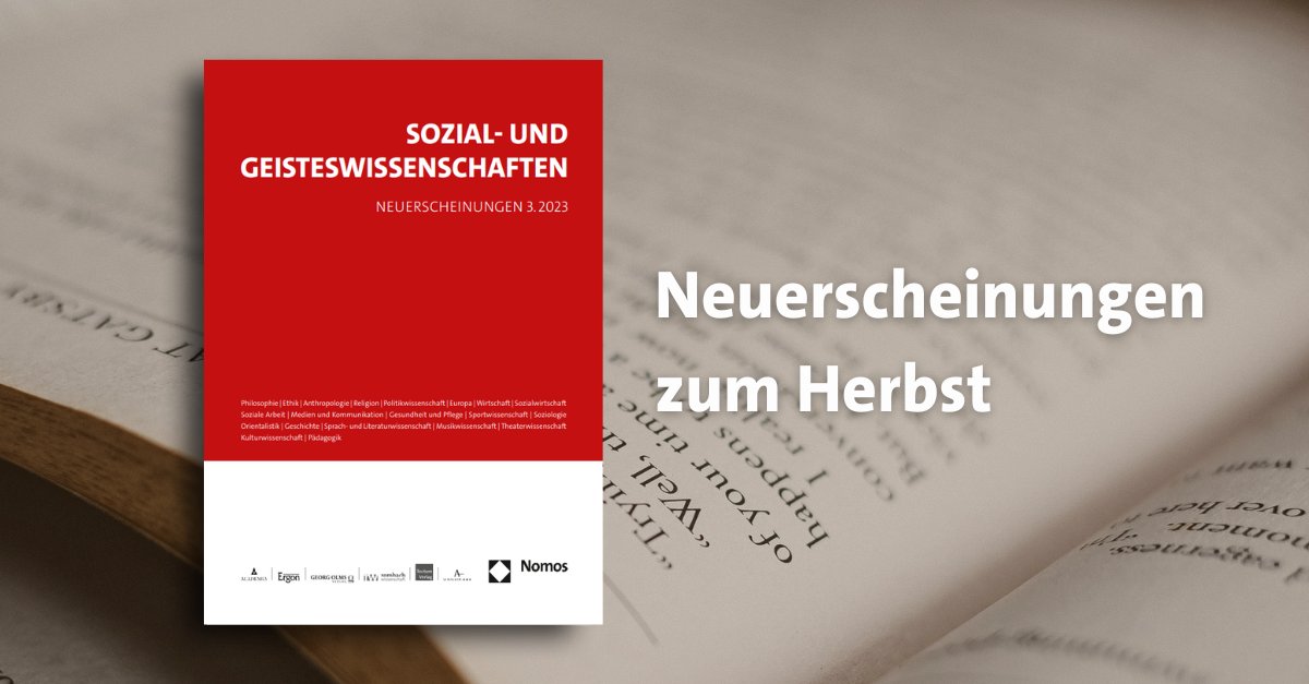 Unsere Neuerscheinungsübersicht für das sozial- und geisteswissenschaftliche Programm im 3. Quartal ist hier 🙌
Jetzt digital durchblättern: bit.ly/NE_03