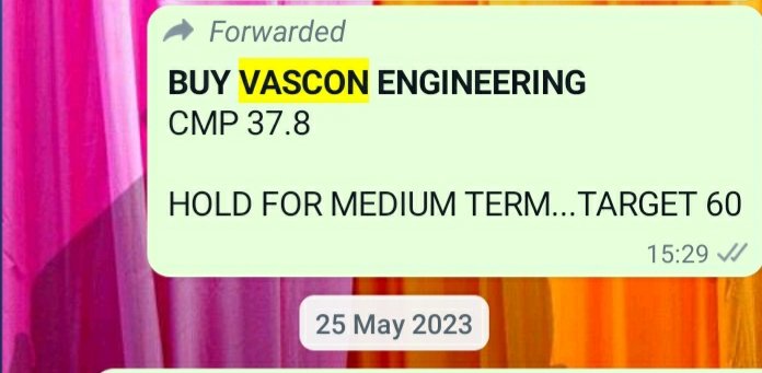 MarketforGrowth's tweet image. One of #premium stock #vasconengineering
Given by at 37.8 today achieved tgt of medium term above 60 now 😀 💥💥🎯🎯🤑🤑🤑
3 months holding and almost 80%returns 🤑🤑🎯🎯💥💥
#StockMarket #stocktobuy #StocksInFocus