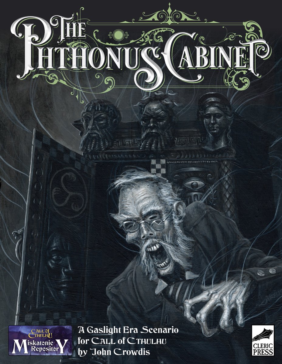 Hey everyone! I wanted to share the cover for my next scenario, which I hope to have out in a few weeks. This time, we travel to East London in the Gaslight Era with "The Phthonus Cabinet."  Paul Carrick again for the art. #cthulhubygaslight #callofcthulhu