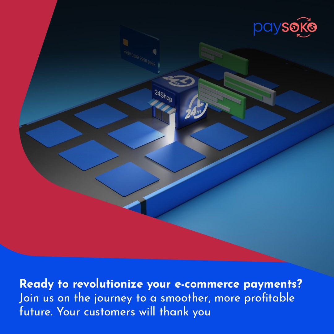 paysoko1's tweet photo. Ready to revolutionize your e-commerce payments? Join us on the journey to a smoother, more profitable future. Your customers will thank you.

Call/Whatsapp us on: 0794403000 for more details

#streamlineyourpayments

#InvestInAfrica

#InvestInAfricaCreateWealth https://t.co/Y4cqcyyaQ9