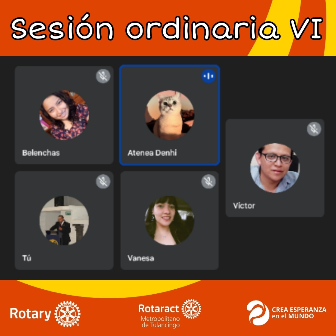 rotaractmett's tweet photo. Esta noche se llevo a cabo nuestra 6ta. sesión ordinaria, siempre es un gusto poder vernos.
#PoderMett
#FamiliaMett
#D4170
#Team4170
#CreaEsperanzaEnElMundo https://t.co/qa34euTMJ6