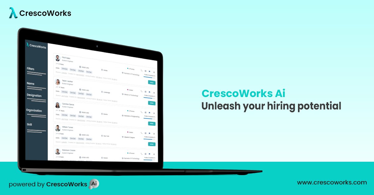 CrescoWorks's tweet photo. CrescoWorks Ai

Unleash your hiring potential

#CrescoWorks #AIAutomation
#CrescoWorksAi #TalentAcquisition
#CrescoWorksATS #RecruitmentSoftware 
#RecruitmentSimplified #FutureOfTalentAcquistion https://t.co/sGbOi5NpJl
