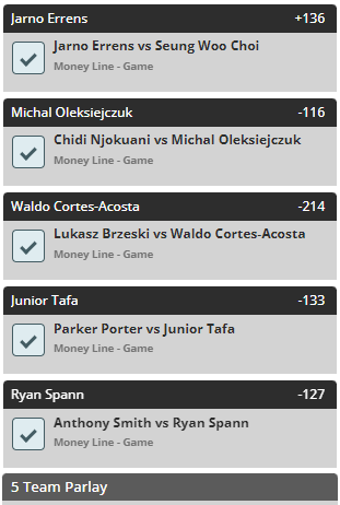 MMA_RAX's tweet image. #UFCSingapore 5 Options for 5-Leg Parlays!

+49½u at #UFC292!
+273u since #UFCJacksonville in JUNE!
+292u since #UFCCharlotte in MAY!

FOLLOW @MMA_RAX FOR ALWAYS #FREEPICKS!

4-Leg Base:
— Michal Oleksiejczuk ML
— Waldo Cortes-Acosta ML
— Junior Tafa ML
— Ryan Spann ML

ADD 1:
—
