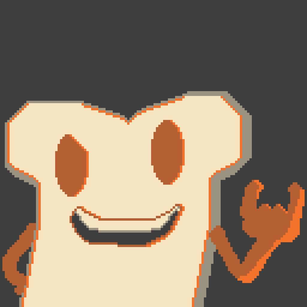 CommanderQball's tweet photo. Stream's done! I finished 2 images. Shoutout to the folks that understand the references
-🍞
#pixelart #toast https://t.co/DY647BmUDb