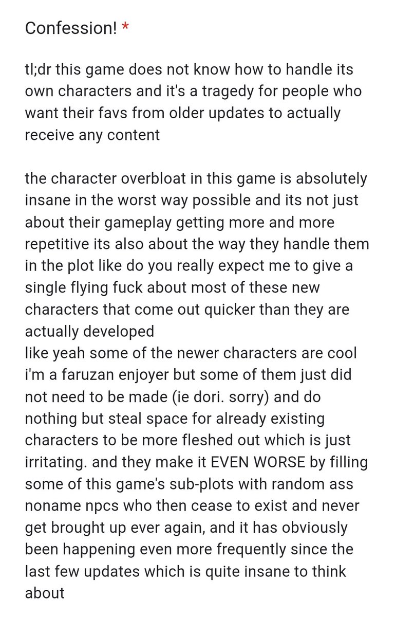 Genshin Confessions 📖 | IDEFINITE HIATUS tweet media