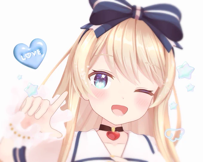 こんりす!°ʚ(*'꒳`*)ɞ°本日、21:00から配信、21:30に絵夢アリスオリジナル曲「黒白」発表します!ʚɞ · ゜ 