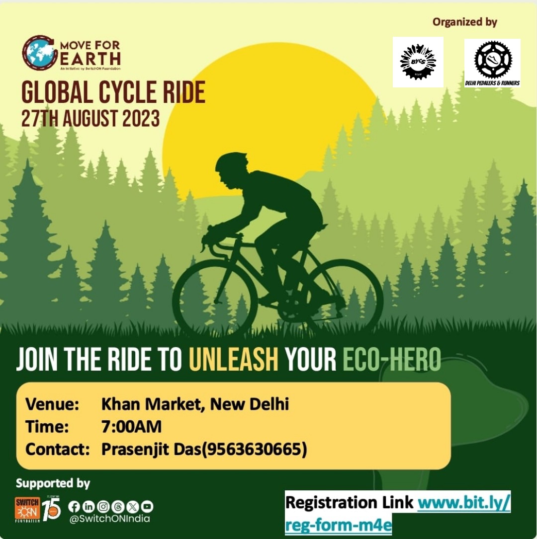 DPRdelhi's tweet photo. #MoveForEarth Global Cycle Ride by different cycling groups in association with @SwitchONIndia .
Let's ride together! https://t.co/fPYGr0OC8c