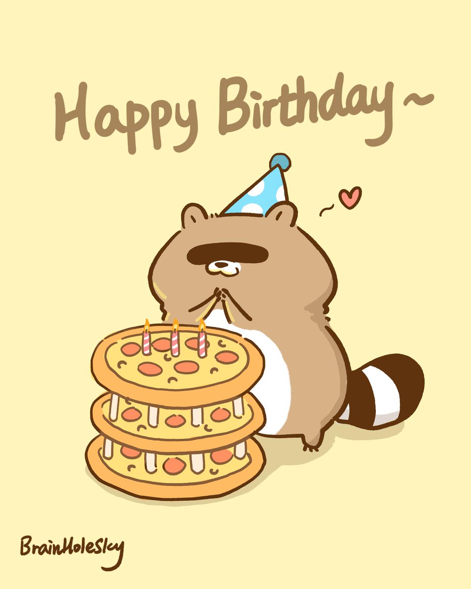 It’s my birthday😁
呀哈哈今天我生日啦！

願望1:希望大家都能天天開心
願望2:希望有吃不完的pizza
願望3…

#happybirthday #raccoon #doodle #fun